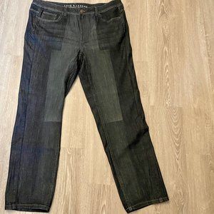 Love & Legend Y2K Boho Denim Stretch Skinny/Straight Patchwork Look Blac…